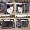 imagePortable Cat House SetsLarge Pop up Kennel Soft Pet Crates with Cat CarrierIncluded Foldable Travel Little BoxPet MattressFood Bowl4 Stakes and Carrybag BlackampampOrange