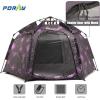 imagePortable Hexagon Kids Play Tent with LED Strip Lights Indoor Children Play House Easy Setup Space Large Dream Tent for Night 45 Person ampamp Birthday GiftsStarry Constellation