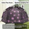 imagePortable Hexagon Kids Play Tent with LED Strip Lights Indoor Children Play House Easy Setup Space Large Dream Tent for Night 45 Person ampamp Birthday GiftsStarry Constellation