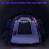 imagePortable Hexagon Kids Play Tent with LED Strip Lights Indoor Children Play House Easy Setup Space Large Dream Tent for Night 45 Person ampamp Birthday GiftsUnicorn Galaxy