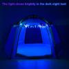 imagePortable Hexagon Kids Play Tent with LED Strip Lights Indoor Children Play House Easy Setup Space Large Dream Tent for Night 45 Person ampamp Birthday GiftsBlue