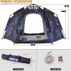 imagePortable Hexagon Kids Play Tent with LED Strip Lights Indoor Children Play House Easy Setup Space Large Dream Tent for Night 45 Person ampamp Birthday GiftsDark Galaxy