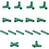 image5 Types Stable Support Heavy Connectors Fitting 16MM Tunnel Greenhouse Gardening Net Frame Building 16PCS Connectors Suitable for Plant Greenhouse Cover to Solve Use Parts Missing
