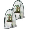 imagePop up Greenhouse Tent Cover Tunnel Plant HouseLarge Gardening Flower Sunshine Room with Mesh WindowsBackyard PE Cover for Cold Frost Protector with Stakes and Rope Guys Mini Size 29