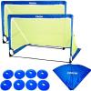 imagePoray Portable Soccer Goal Pop Up Soccer Net for Kids and Adults with 210D Oxford Fabric ampamp Extra StakesBirthday Gift ampamp Fun for Backyard and Soccer TrainingBLUE  Reflective Strips