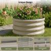 imageporayhut Riased Garden Bed with Greenhouse Cover Raised Planter Box 2pcs 24in Round Garden Bed ampampGreenhouse Set