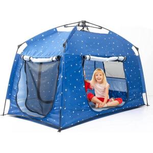 imageKids Play TentPortable Playhouse Children House Easy Set up Indoor Outdoor with Carry Bag for KidsLight Strip Design for Night use Space for Children and ParentsBirthday GalaxyStarry Sky