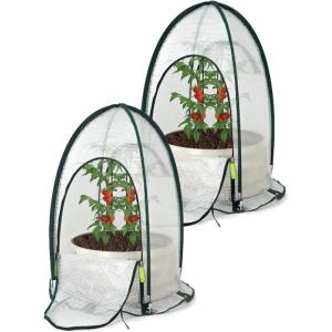 imagePop up Greenhouse Tent Cover Tunnel Plant HouseLarge Gardening Flower Sunshine Room with Mesh WindowsBackyard PE Cover for Cold Frost Protector with Stakes and Rope Guys Mini Size 29