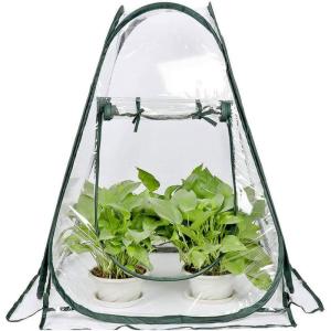 imagePorayhut Pop Up Greenhouse TentPortable XLarge Walkin Flower House Indoor Outdoor Gardening Plant Sunshine Room with PE Mesh Cloth Cover for Protecting Plant from Cold Frost ampamp Birds1 Pcs Pear Shape Plant Cover