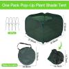 imagePorayhut Pop up Sunshade ClothPack of 2Easy Open Crop Shade Net UV Resisitant Plant 80 Sunblock Net for Plant Mini Flower Pot with Stakes