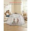 imagePortable Large Pop Up Kids Indoor Outdoor Tent with Canopy UV CoverThick Removable Floor for Sleeping Or Beach Shelter LilacLight Grey