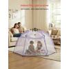 imagePortable Large Pop Up Kids Indoor Outdoor Tent with Canopy UV CoverThick Removable Floor for Sleeping Or Beach Shelter LilacLilac