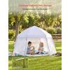imagePortable Large Pop Up Kids Indoor Outdoor Tent with Canopy UV CoverThick Removable Floor for Sleeping Or Beach Shelter LilacLilac