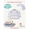 imagePortable Large Pop Up Kids Indoor Outdoor Tent with Canopy UV CoverThick Removable Floor for Sleeping Or Beach Shelter LilacLilac