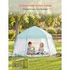 imagePortable Large Pop Up Kids Indoor Outdoor Tent with Canopy UV CoverThick Removable Floor for Sleeping Or Beach Shelter LilacTeal