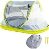 imagePoray Portable Baby Beach Tent with UPF 50 Sun ShelterMosquito Net and Sunshade Ideal Pop Up Kids Travel Tent with Carry Bag ampamp 2 StakesOutdoor Indoor Play and Sun ProtectionLarge Deluxe Gray  Mat