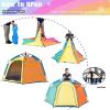 imagePortable Hexagon Kids Play Tent with LED Strip Lights Indoor Children Play House Easy Setup Space Dream Tent for Night 45 Person Large Tents amp Birthday Gifts