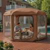 imagePorayhut Pop up Bubble Tent Screen House 10X10Large Camping Sun ShelterWeather and Cold Proof Pod with Detachable Sunshade ClothWaterproof Floor2 Zipper Doors amp 4 Mesh Breathable Windows