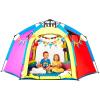 imagePortable Hexagon Kids Play Tent with LED Strip Lights Indoor Children Play House Easy Setup Space Dream Tent for Night 45 Person Large Tents amp Birthday Gifts