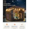 imagePorayhut Galaxy Pop Up Play Tent for Kids 67 Hexagonal Privacy Sensory Tent with Removable Thick Mat amp LED Photo Clip Lights Light Blocking Indoor Outdoor Playhouse for Boys amp Girls Space CastleGalaxy