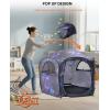 imagePorayhut Galaxy Pop Up Play Tent for Kids 67 Hexagonal Privacy Sensory Tent with Removable Thick Mat amp LED Photo Clip Lights Light Blocking Indoor Outdoor Playhouse for Boys amp Girls Space CastleGalaxy