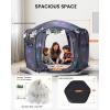 imagePorayhut Galaxy Pop Up Play Tent for Kids 67 Hexagonal Privacy Sensory Tent with Removable Thick Mat amp LED Photo Clip Lights Light Blocking Indoor Outdoor Playhouse for Boys amp Girls Space CastleGalaxy