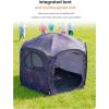 imagePorayhut Galaxy Pop Up Play Tent for Kids 67 Hexagonal Privacy Sensory Tent with Removable Thick Mat amp LED Photo Clip Lights Light Blocking Indoor Outdoor Playhouse for Boys amp Girls Space CastleStarry Constellation
