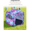 imagePorayhut Galaxy Pop Up Play Tent for Kids 67 Hexagonal Privacy Sensory Tent with Removable Thick Mat amp LED Photo Clip Lights Light Blocking Indoor Outdoor Playhouse for Boys amp Girls Space CastleUnicorn