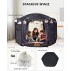 imagePorayhut Galaxy Pop Up Play Tent for Kids 67 Hexagonal Privacy Sensory Tent with Removable Thick Mat amp LED Photo Clip Lights Light Blocking Indoor Outdoor Playhouse for Boys amp Girls Space CastleStarry Constellation
