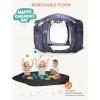 imagePorayhut Galaxy Pop Up Play Tent for Kids 67 Hexagonal Privacy Sensory Tent with Removable Thick Mat amp LED Photo Clip Lights Light Blocking Indoor Outdoor Playhouse for Boys amp Girls Space CastleGalaxy
