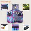 imagePorayhut Galaxy Pop Up Play Tent for Kids 67 Hexagonal Privacy Sensory Tent with Removable Thick Mat amp LED Photo Clip Lights Light Blocking Indoor Outdoor Playhouse for Boys amp Girls Space CastleUnicorn