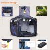 imagePorayhut Galaxy Pop Up Play Tent for Kids 67 Hexagonal Privacy Sensory Tent with Removable Thick Mat amp LED Photo Clip Lights Light Blocking Indoor Outdoor Playhouse for Boys amp Girls Space CastleGalaxy