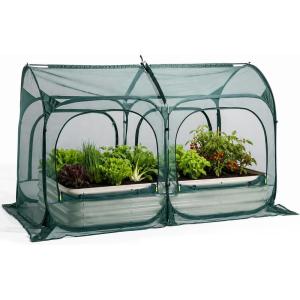 imagePoray Large 53x26FT Plant Netting Cover with Raised Bed Pop up Tunnel Crop Cage Gardening NetPest Guard Cover for Vegetables ampFruitsDurable Gardening Net for Plant and Animal