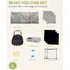 image:imagePortable Three Compartment Show House Cat Cage Condo  Easy to Fold amp Carry Kennel  Comfy Puppy Home amp Dog Travel Crate with Portable Carry Bag2 Hammocks3 Mats and Collapsible Litter BoxsGray