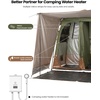 image:imagePorayhut 2Room Shower Tent with Sunshade Extension Instant Camping Privacy Tent Outdoor Fishing Tent Automatic Changing RoomampToilet Tent for Camping Beach Hiking with AwningGreenBrown