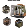 image:imagePorayhut 2Room Shower Tent with Sunshade Extension Instant Camping Privacy Tent Outdoor Fishing Tent Automatic Changing RoomampToilet Tent for Camping Beach Hiking with AwningGreenBrown